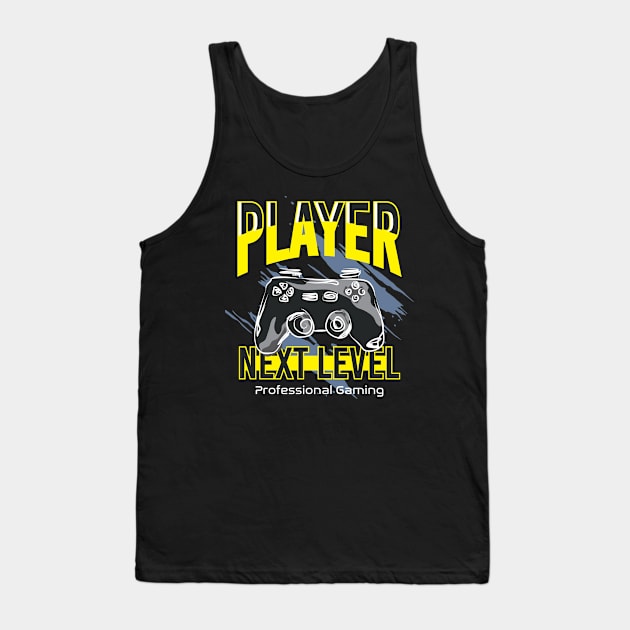 Player next level Tank Top by Teefold